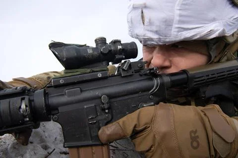 RECORD DATE NOT STATED  U.S. Army Spc. Christopher Hunt, a paratrooper wit... Foto stock