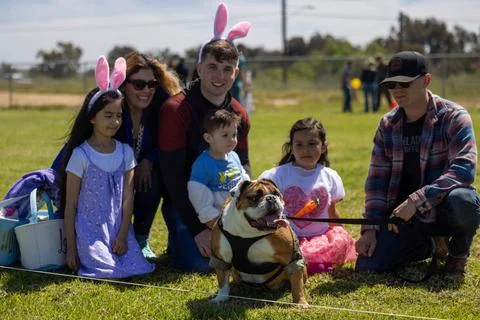 RECORD DATE NOT STATED  U.S. Marine Corps Cpl. Manny, the mascot for Marin... Foto stock
