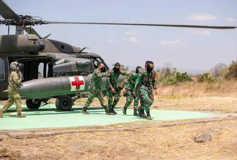 RECORD DATE NOT STATED  U.S. Army Soldiers, Marines, and Indonesian Nation... 스톡 사진