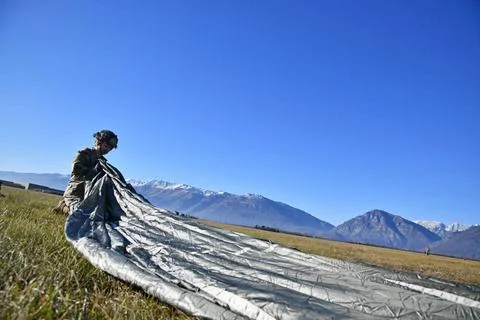 RECORD DATE NOT STATED  A U.S. Army paratrooper assigned to the Brigade Su... Foto stock