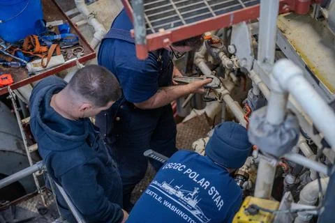 RECORD DATE NOT STATED  U.S. Coast Guard Petty Officer 1st Class Trevor Da... Stock Photos