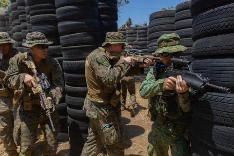 RECORD DATE NOT STATED  U.S. Marines with 3rd Light Armored Reconnaissance... 스톡 사진