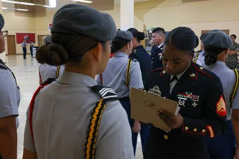 RECORD DATE NOT STATED  U.S. Marine Corps Sgt. Andrea Rosembert, the admin... Stock Photos