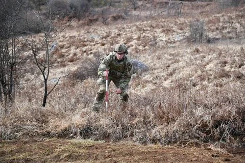 RECORD DATE NOT STATED  A U.S. Army Paratrooper assigned to the 1st Battal... Foto stock