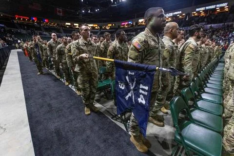 RECORD DATE NOT STATED  U.S. Army Soldiers of the 44th Infantry Brigade Co... 库存照片