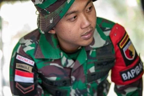 RECORD DATE NOT STATED  U.S. Army soldiers and Indonesian National Armed F... Stock Photos