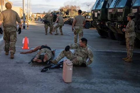 RECORD DATE NOT STATED  U.S. Soldiers with E company ( Evil Eye ), 1-3 Att... Stock Photos