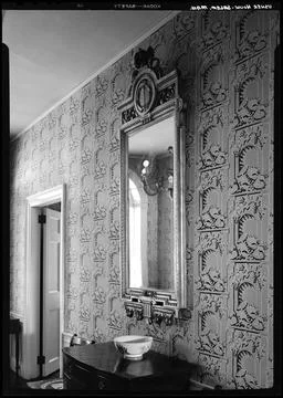 RECORD DATE NOT STATED Usher House, interior, wallpaper-mirror , Architect... Stock Photos