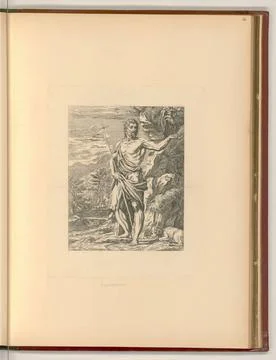 RECORD DATE NOT STATED  Valentin Le Febre (Engraver) John the Baptist in t... Stock Photos