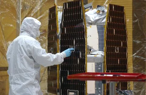 RECORD DATE NOT STATED  VANDENBERG AIR FORCE BASE, CALIF. -- Inside the cl... Stock Photos