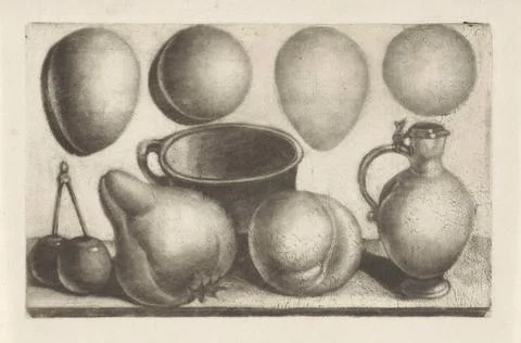 RECORD DATE NOT STATED  Various round objects, Anonymous, 1680 - 1800 prin... Stock Photos