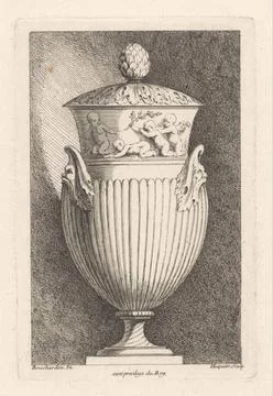 RECORD DATE NOT STATED  Vase with putti, 1729 - 1737 print A vase with two... Foto stock