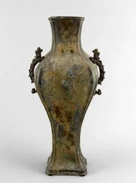 RECORD DATE NOT STATED  Vase with returning angles and handles in the shap... Photos