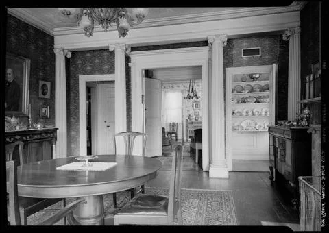 RECORD DATE NOT STATED Ver Planck House, interior, dining room , Architect... Stock Photos