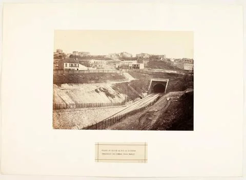 RECORD DATE NOT STATED  Viaduct of the belt railroad (looking at the Butte... Stock Photos