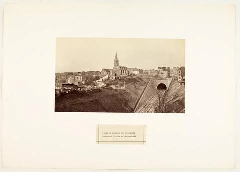 RECORD DATE NOT STATED  Viaduct on the belt railroad (looking at the MÃ ni.. Stock Photos