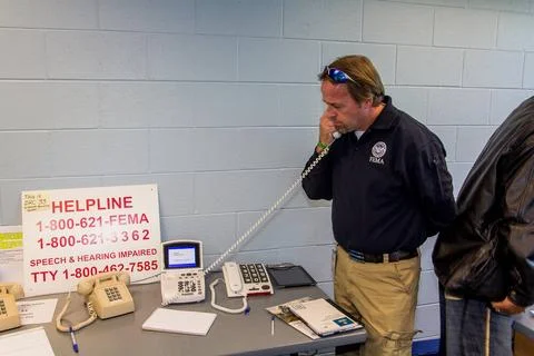 RECORD DATE NOT STATED Video Remote Interpreting Services Set Up At A Disa... 写真素材