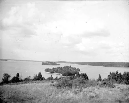 RECORD DATE NOT STATED View of Svinnegarnsviken from Grönborg, Vallby pari.. Stock Photos