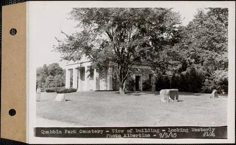 RECORD DATE NOT STATED View of building, looking westerly, Quabbin Park Ce... Fotos de archivo