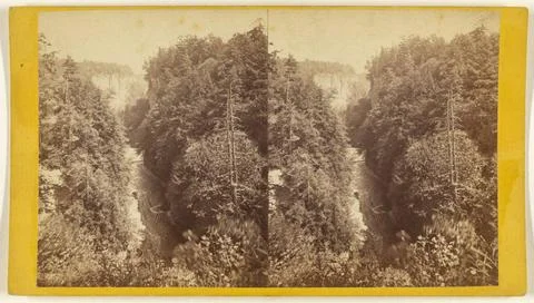 RECORD DATE NOT STATED View from the Hog s Back. - Upper Taughannock Ravin... Stock Photos