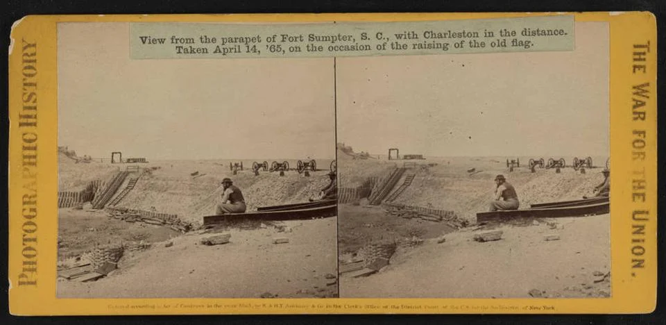 RECORD DATE NOT STATED View from the parapet of Fort Sumpter (i.e. Sumter)... Stock Photos