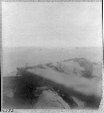 RECORD DATE NOT STATED View from parapet, showing Federal Iron Class, take... 写真素材