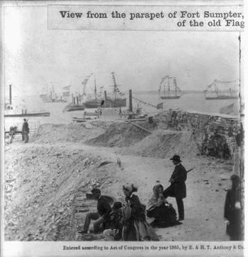RECORD DATE NOT STATED View from the parapet of Fort Sumpter (i.e. Sumter)... 写真素材