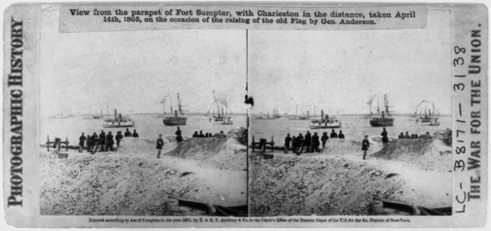 RECORD DATE NOT STATED View from the parapet of Fort Sumpter (i.e. Sumter)... Foto stock