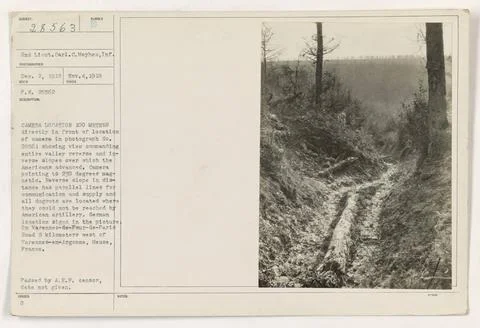RECORD DATE NOT STATED  View from camera location, showcasing the valley a... Stock Photos