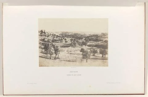 RECORD DATE NOT STATED  View on the road to Bethlehem, Auguste Salzmann, 1... Stock Photos