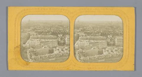 RECORD DATE NOT STATED  View of Paris, seen from the Louvre, Anonymous, 18... Foto stock