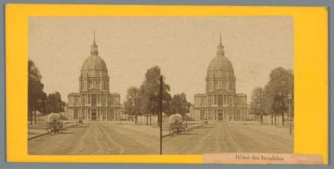 RECORD DATE NOT STATED  View of the DÃ me des Invalides in Paris, Anonymou.. 库存照片