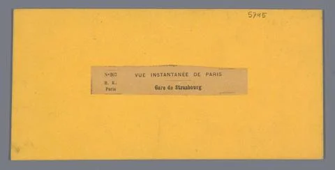 RECORD DATE NOT STATED  View of the Gare de l Est train station in Paris, ... Stock Photos