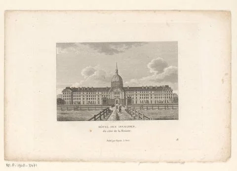 RECORD DATE NOT STATED  View of the HÃ tel des Invalides in Paris, Francoi.. Stockfoto's