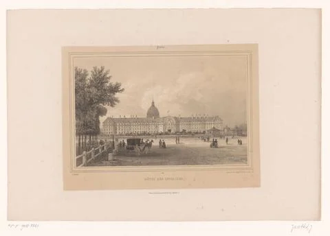 RECORD DATE NOT STATED  View of the HÃ tel des Invalides in Paris, Louis-J.. Stock Photos