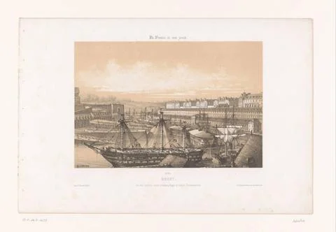 RECORD DATE NOT STATED  View of the Arsenal near the port of Brest, Louis ... Stock Photos