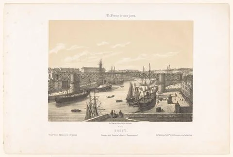 RECORD DATE NOT STATED  View of the new bridge over the River Penfeld in B... Stock-Fotos