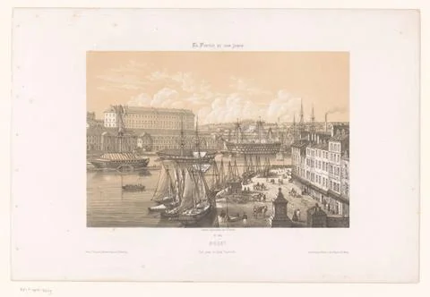 RECORD DATE NOT STATED  View of the port of Brest, Anonymous, Ch. Testard,... Stock-Fotos
