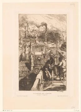 RECORD DATE NOT STATED  View of the roofs in the Gobelins District in Pari... Stock Photos