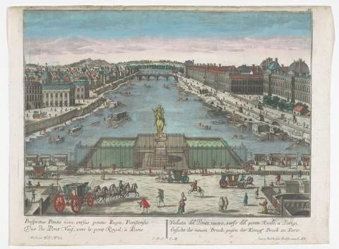RECORD DATE NOT STATED  View of the Pont Neuf over the Seine River in Pari... 스톡 사진