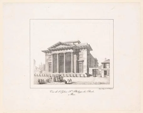 RECORD DATE NOT STATED  View of the Church Saint-Philippe-du-Roule in Pari... 스톡 사진