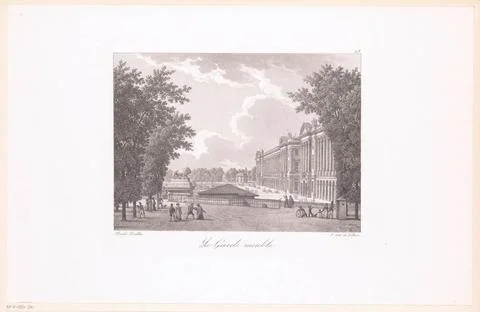 RECORD DATE NOT STATED  View of the HÃ tel du Garde -Meuable on the Place .. Stock Photos