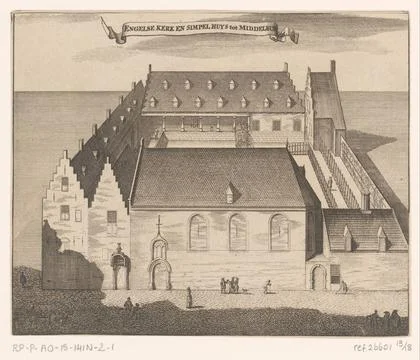 RECORD DATE NOT STATED  View of the English Church and the Simpelhuis in M... Fotos de archivo