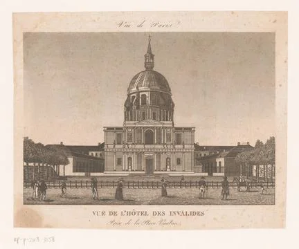 RECORD DATE NOT STATED  View of the HÃ tel des Invalides in Paris, Anonymo.. 写真素材