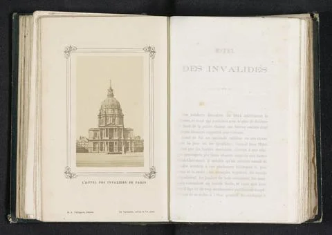 RECORD DATE NOT STATED  View of the DÃ me des Invalides in Paris, Allain e.. 库存照片