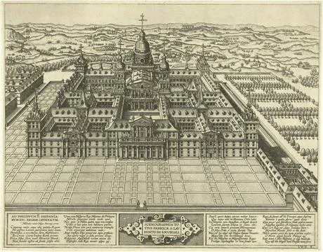 RECORD DATE NOT STATED  View of the Escorial in a nutshell perspective, Jo... Stock Photos