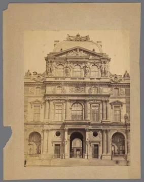 RECORD DATE NOT STATED  View of the Pavillon Sully from the Louvre in Pari... 스톡 사진
