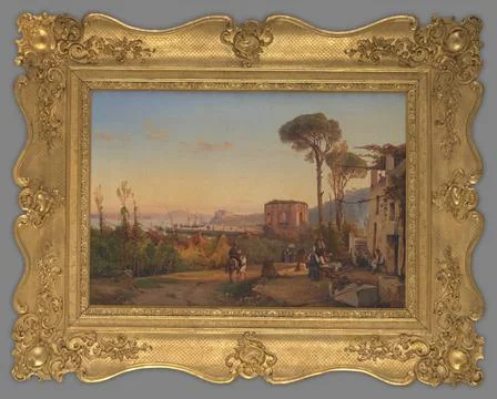 RECORD DATE NOT STATED  View of the sinuses Naples with a fishing port; Gi... Stock Photos