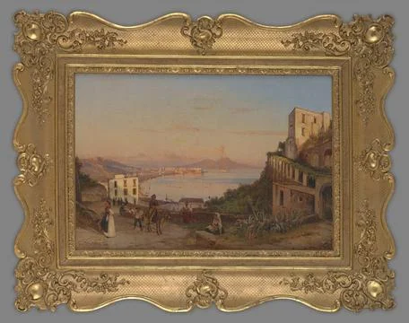 RECORD DATE NOT STATED  View of the sinuses Naples with Vesuvius; Gigante,... Stock Photos