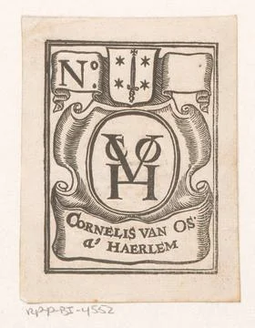 RECORD DATE NOT STATED  Vignette of Cornelis van Os in Haarlem, Anonymous,... 스톡 사진